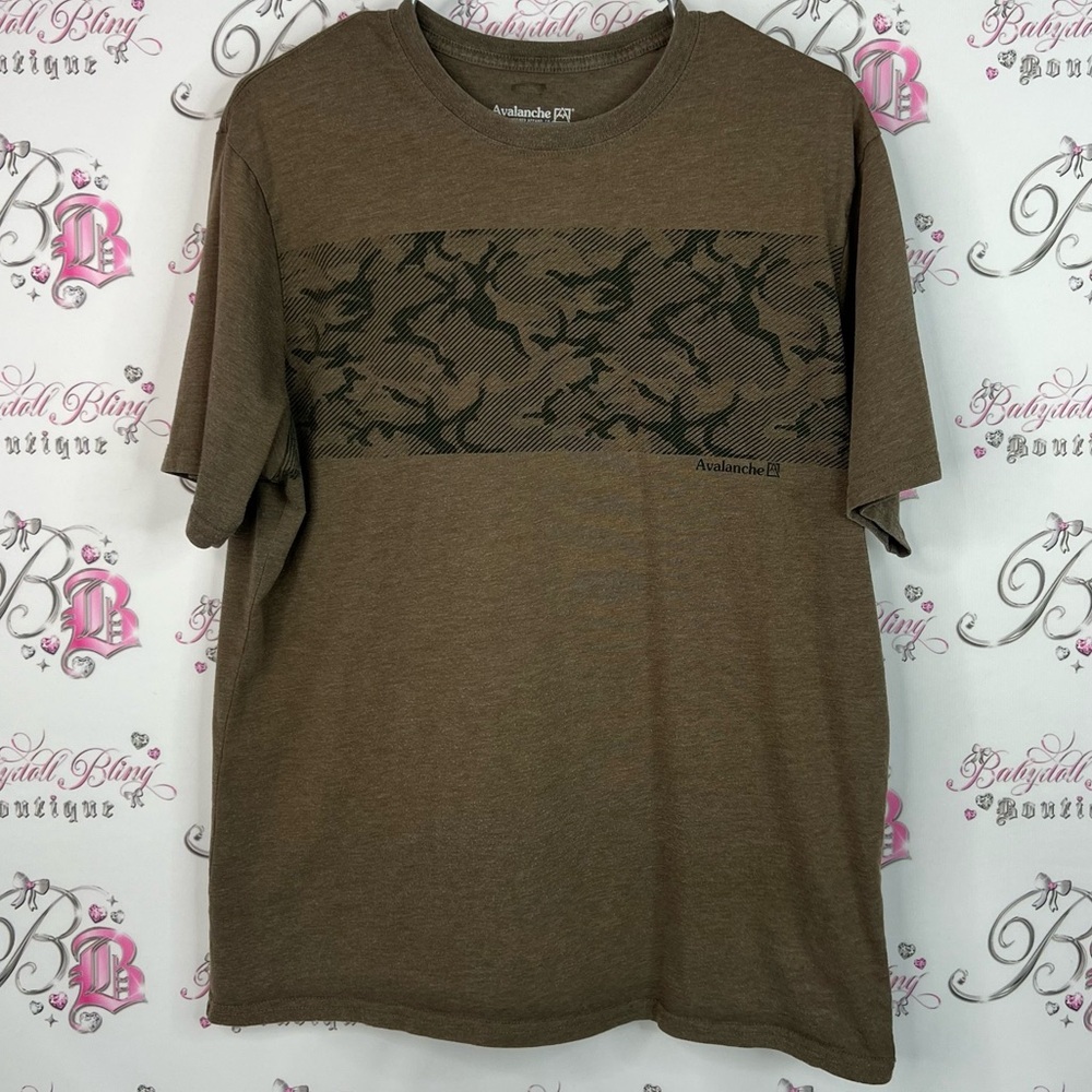 Avalanche tshirt camo graphic detail front tee Brown Camo Short Sleeve Tee